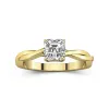 Understated Asscher 1.00ct Moissanite Engagement Ring