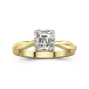 Understated Asscher 2.00ct Moissanite Engagement Ring