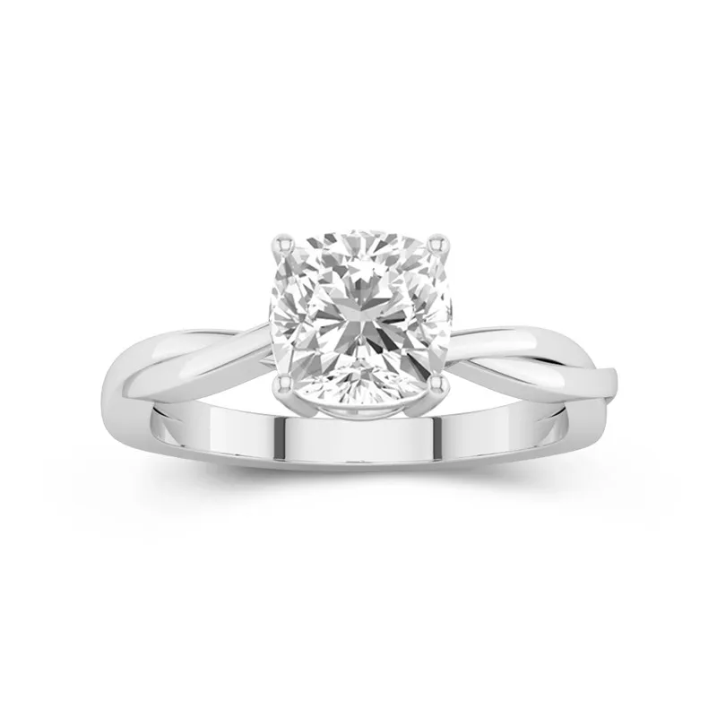 Understated Cushion 2.00ct Moissanite Engagement Ring