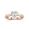 Understated Heart 1.50ct Moissanite Engagement Ring