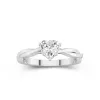 Understated Heart 1.00ct Moissanite Engagement Ring