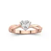 Understated Heart 1.00ct Moissanite Engagement Ring