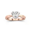 Understated Heart 2.00ct Moissanite Engagement Ring