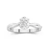 Understated Oval 1.50ct Moissanite Engagement Ring