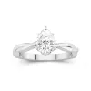 Understated Pear 1.50ct Moissanite Engagement Ring