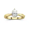 Understated Pear 1.50ct Moissanite Engagement Ring