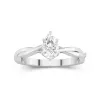 Understated Pear 1.00ct Moissanite Engagement Ring