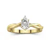 Understated Pear 1.00ct Moissanite Engagement Ring