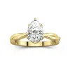 Understated Pear 2.00ct Moissanite Engagement Ring