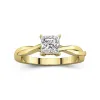 Understated Princess 1.00ct Moissanite Engagement Ring