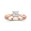 Understated Princess 1.00ct Moissanite Engagement Ring