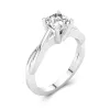 Understated Asscher 1.50ct Moissanite Engagement Ring