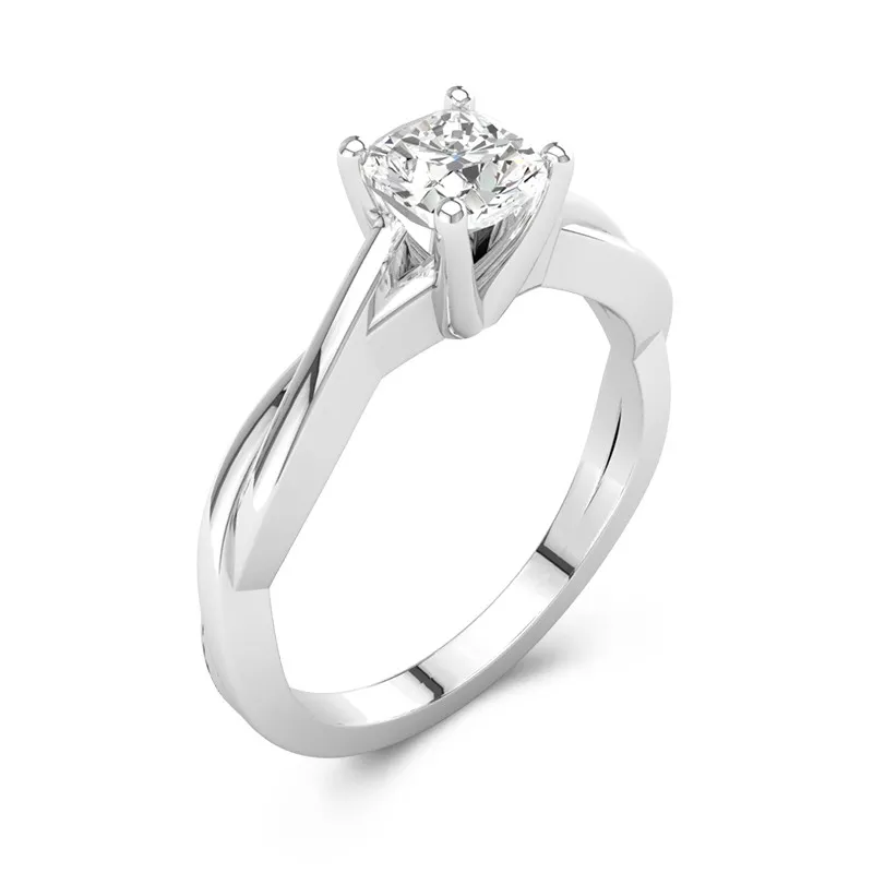Understated Cushion 1.00ct Moissanite Engagement Ring