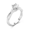 Understated Heart 1.50ct Moissanite Engagement Ring