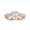 Retro Heart 1.50ct Moissanite Engagement Ring