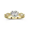 Retro Heart 1.50ct Moissanite Engagement Ring