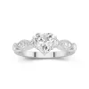 Retro Heart 1.50ct Moissanite Engagement Ring