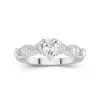 Retro Heart 1.00ct Moissanite Engagement Ring