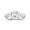 Retro Heart 2.00ct Moissanite Engagement Ring