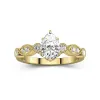 Retro Pear 1.50ct Moissanite Engagement Ring