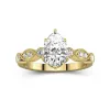 Retro Pear 2.00ct Moissanite Engagement Ring