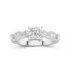 Rétro Princesse 1.00ct Moissanite Bague de fiançailles