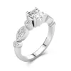 Retro Heart 1.00ct Moissanite Engagement Ring