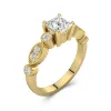 Retro Princess 1.50ct Moissanite Engagement Ring