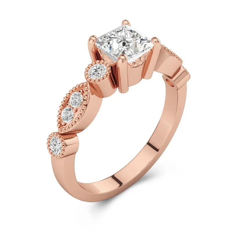 Retro Princess 1.50ct Moissanite Engagement Ring