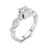 Rétro Princesse 1.00ct Moissanite Bague de fiançailles