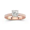 1.50ct Moissanite Engagement Ring 14K Rose Gold