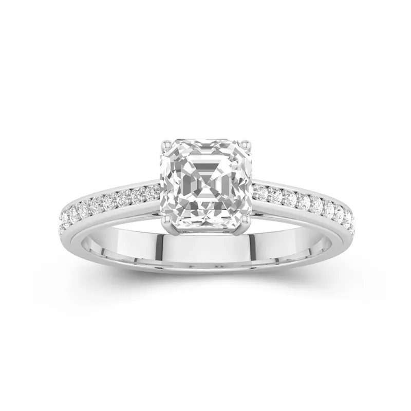 Cathedral Engagement Ring 1.50ct Moissanite