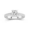 1.00ct Moissanite Engagement Ring 14K White Gold