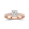 1.00ct Moissanite Engagement Ring 18K Rose Gold