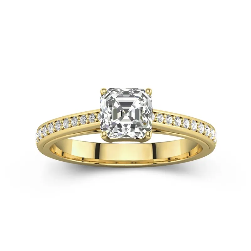 Cathedral Engagement Ring 1.00ct Moissanite