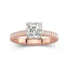 2.00ct Moissanite Engagement Ring 14K Rose Gold