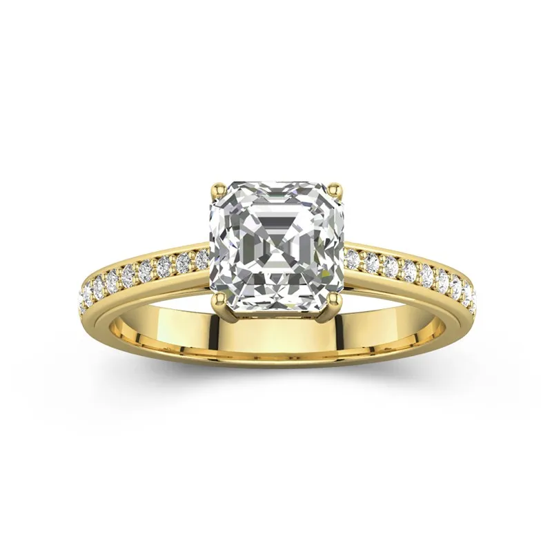 Cathedral Engagement Ring 2.00ct Moissanite