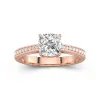 1.50ct Moissanite Engagement Ring 14K Rose Gold