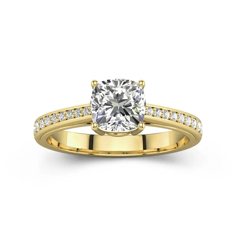 1.50ct Moissanite Engagement Ring 14K Gold