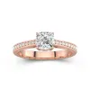 1.00ct Moissanite Engagement Ring 14K Rose Gold