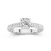 1.00ct Moissanite Engagement Ring 14K White Gold