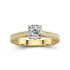 1.00ct Moissanite Engagement Ring 18K Gold