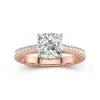 2.00ct Moissanite Engagement Ring 18K Rose Gold