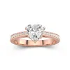 1.50ct Moissanite Engagement Ring 14K Rose Gold