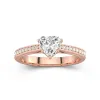 1.00ct Moissanite Engagement Ring 14K Rose Gold