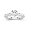 1.00ct Moissanite Engagement Ring 14K White Gold