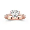 2.00ct Moissanite Engagement Ring 14K Rose Gold