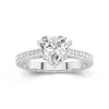 2.00ct Moissanite Engagement Ring 14K White Gold