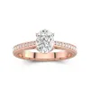 1.50ct Moissanite Engagement Ring 14K Rose Gold