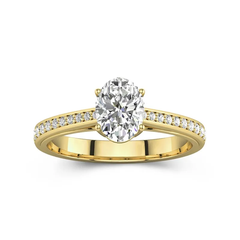 Cathedral Engagement Ring 1.50ct Moissanite